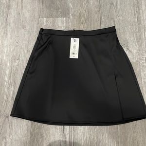 Dynamite black satin mini skirt